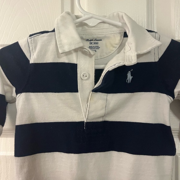 Ralph Lauren Rugby Stripe Romper - Picture 2 of 2